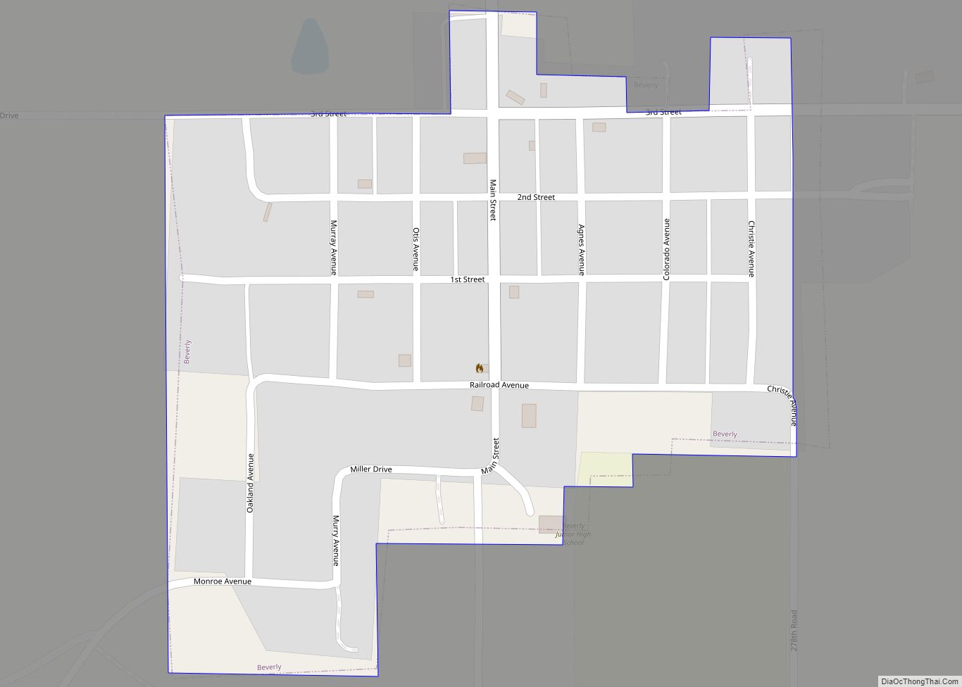 Map of Beverly city