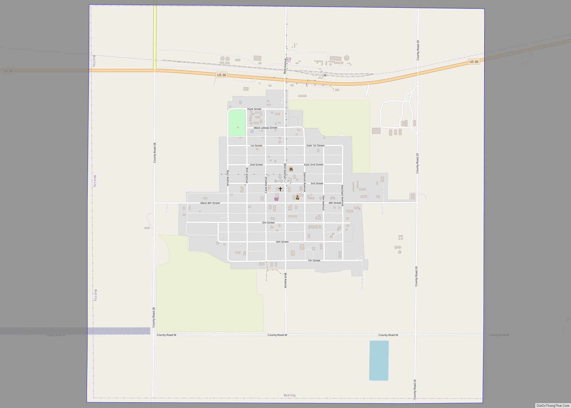 Map of Bird City city