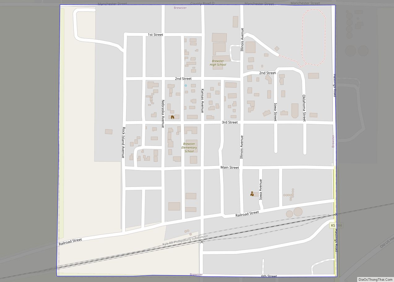 Map of Brewster city