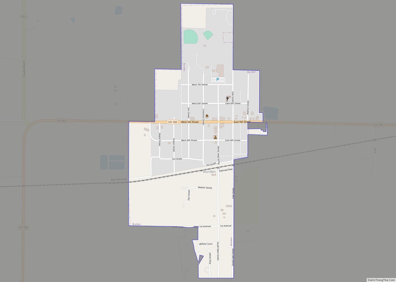 Map of Burden city