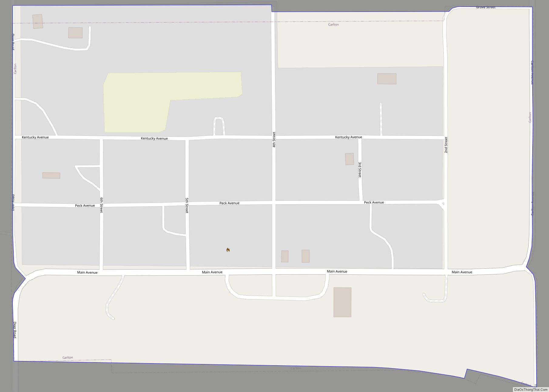 Map of Carlton city, Kansas