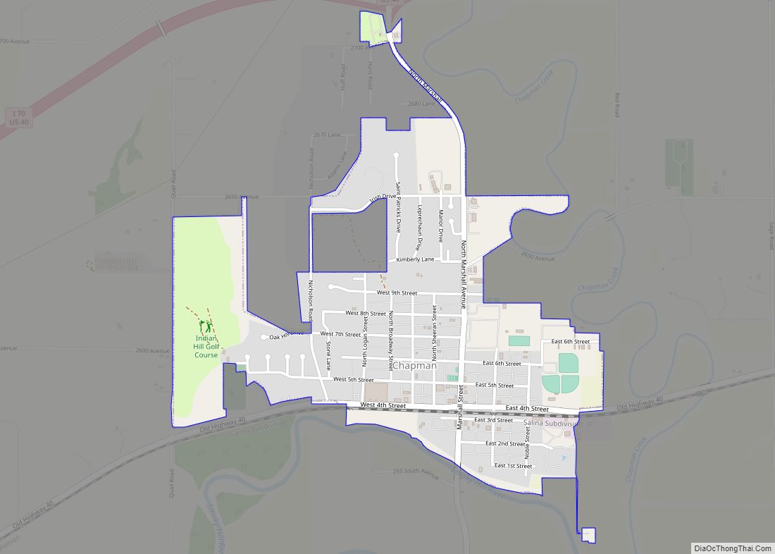 Map of Chapman city