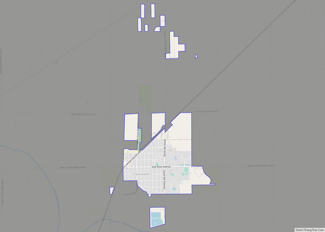 Map of Clearwater city, Kansas