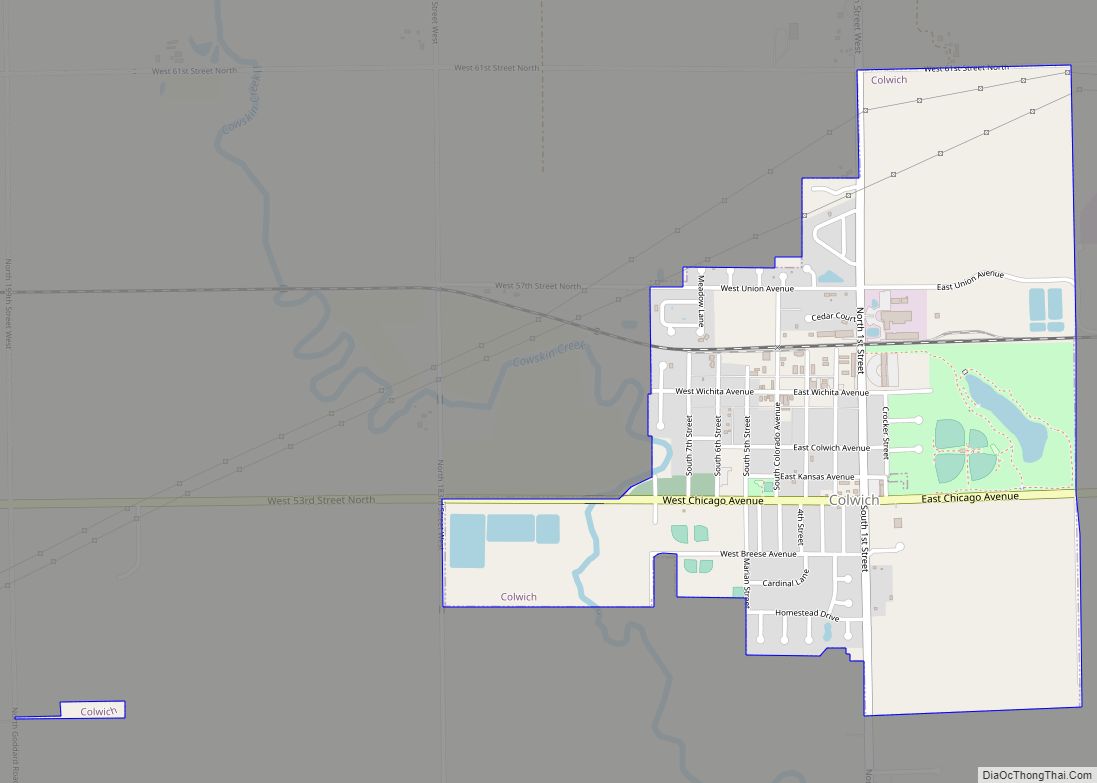 Map of Colwich city
