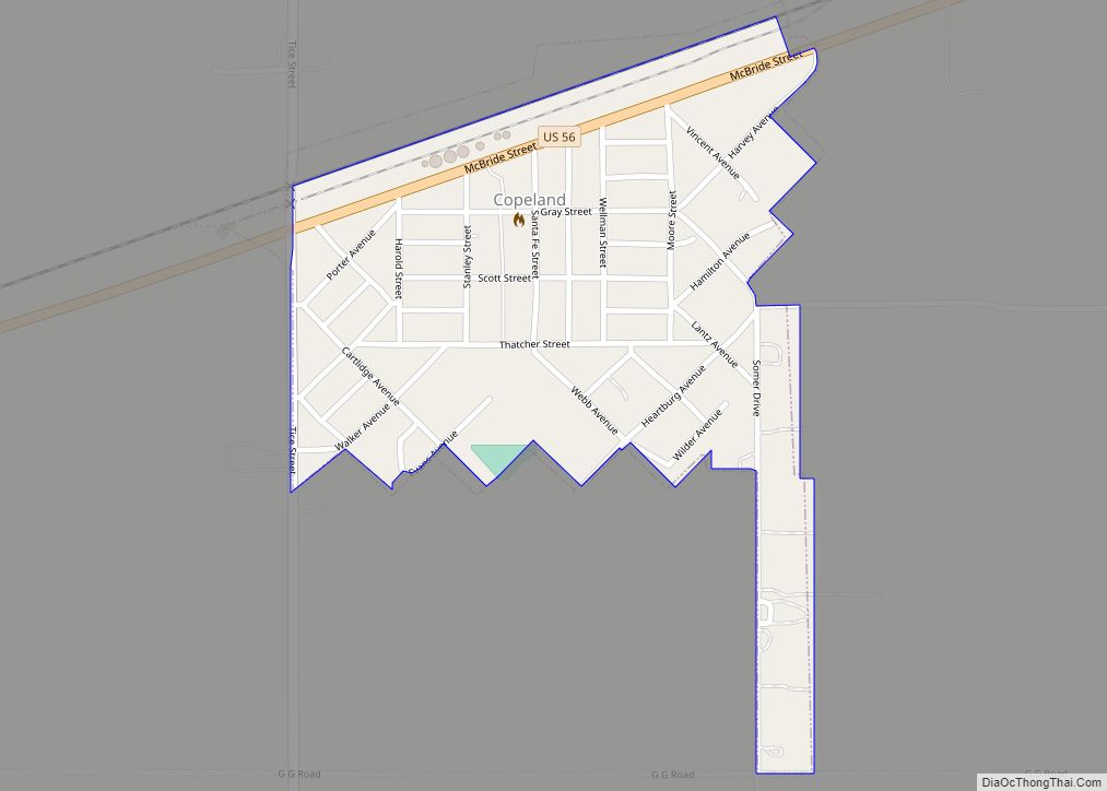 Map of Copeland city