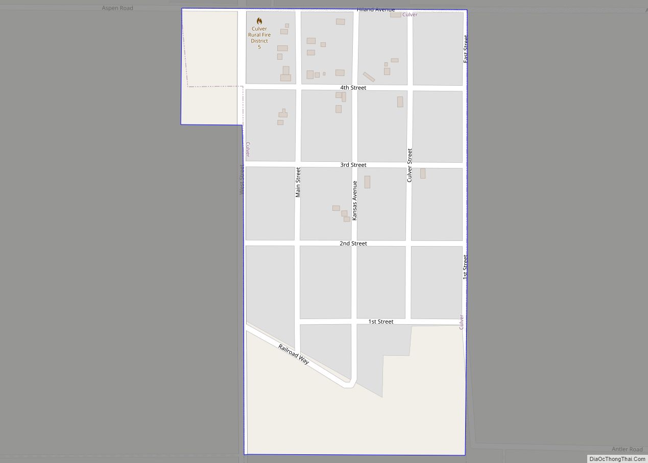 Map of Culver city, Kansas