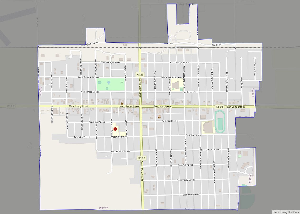 Map of Dighton city