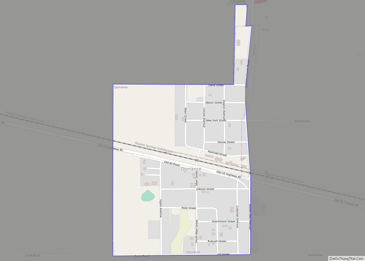 Map of Dorrance city