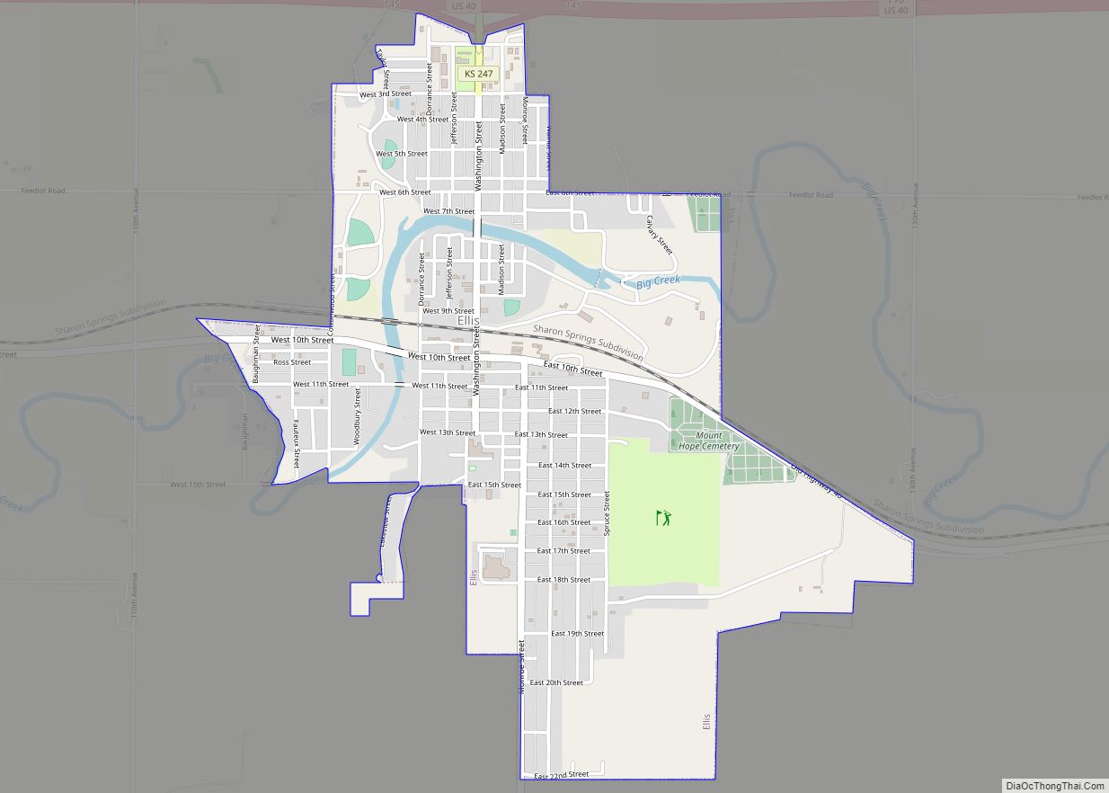 Map of Ellis city