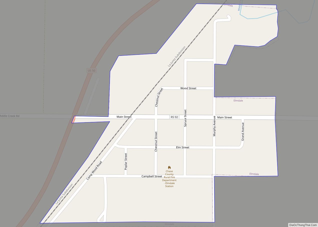 Map of Elmdale city
