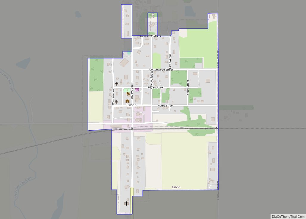 Map of Esbon city