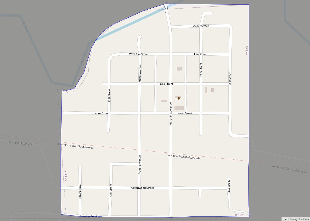 Map of Fall River city