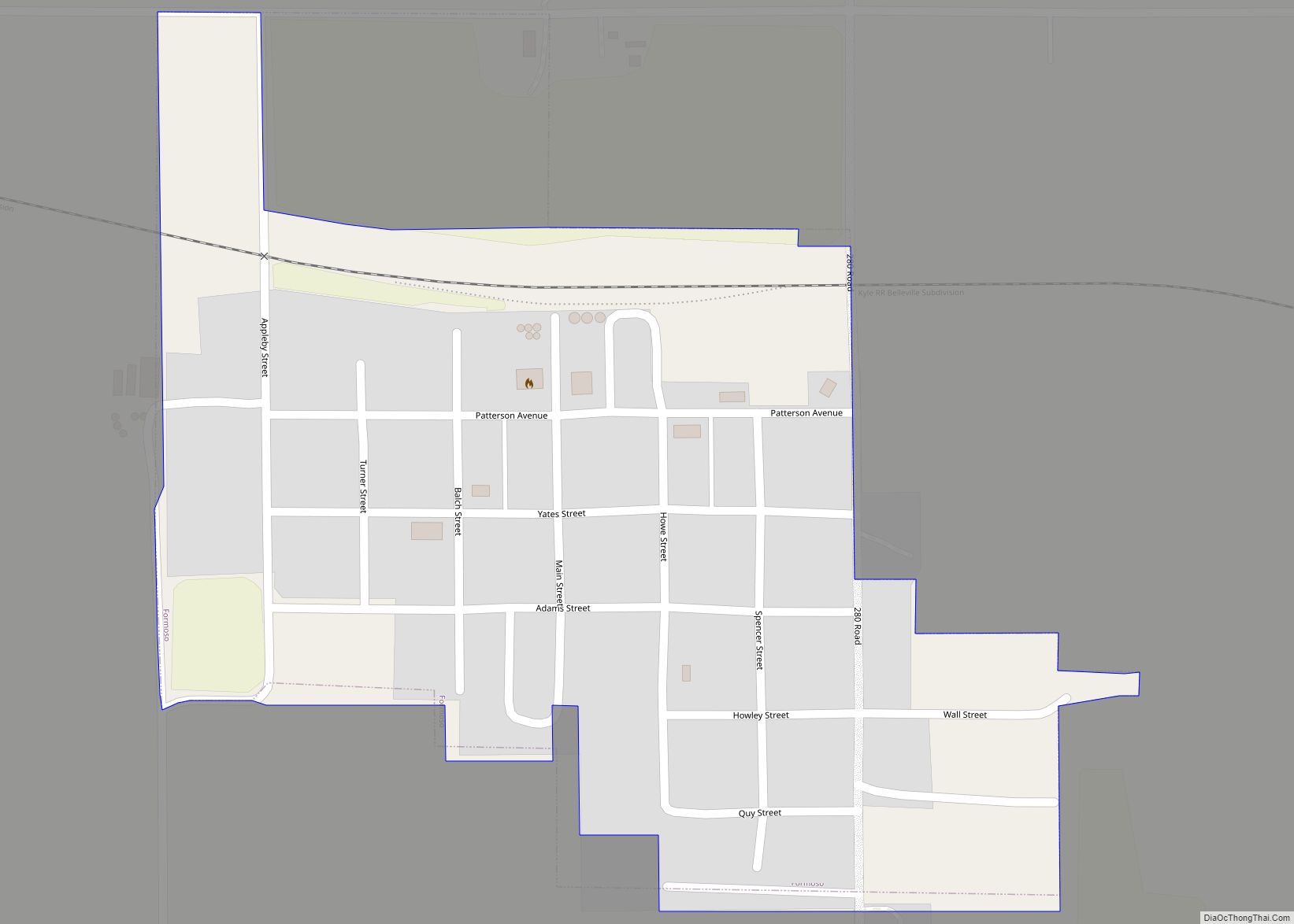 Map of Formoso city