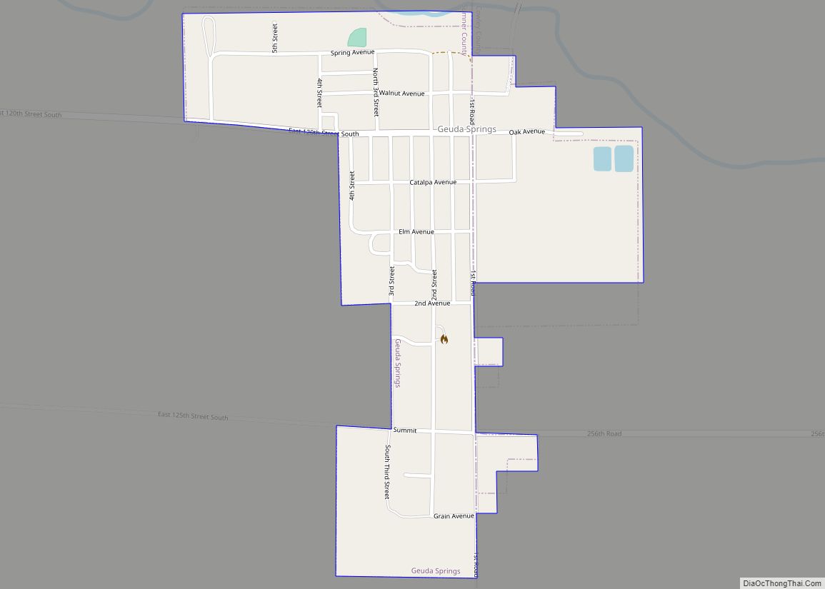 Map of Geuda Springs city