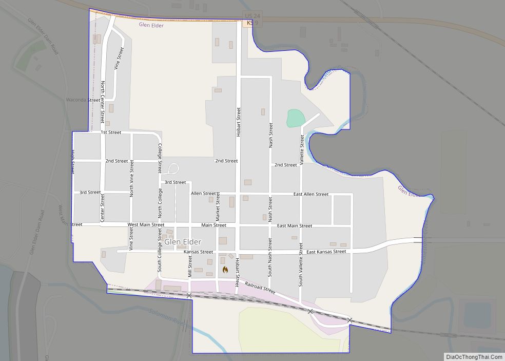 Map of Glen Elder city