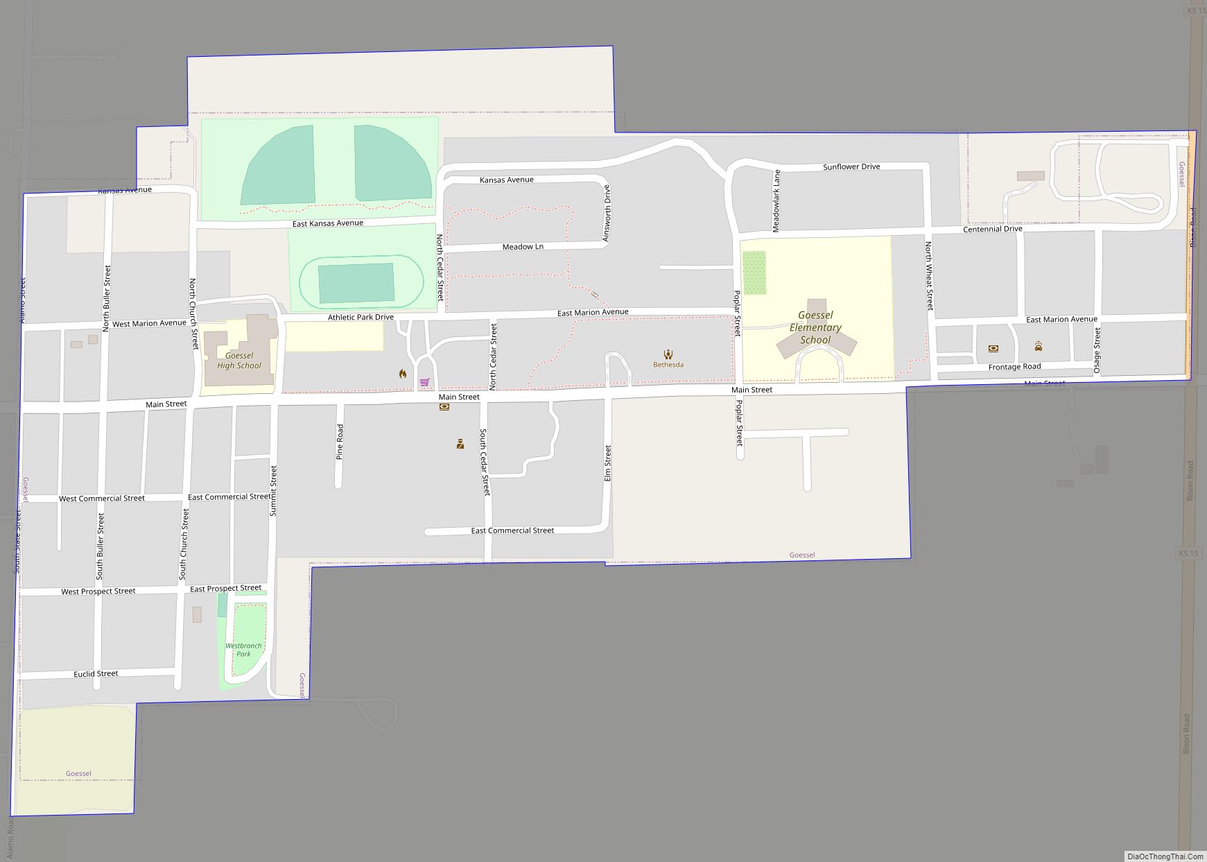 Map of Goessel city