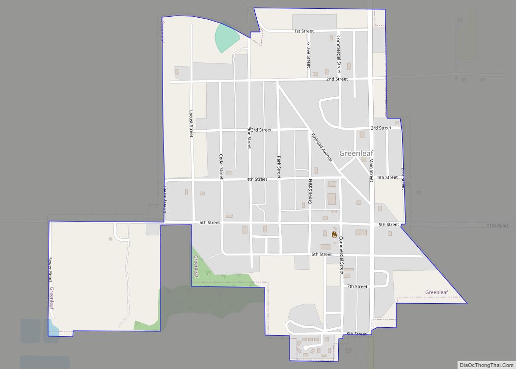 Map of Greenleaf city, Kansas