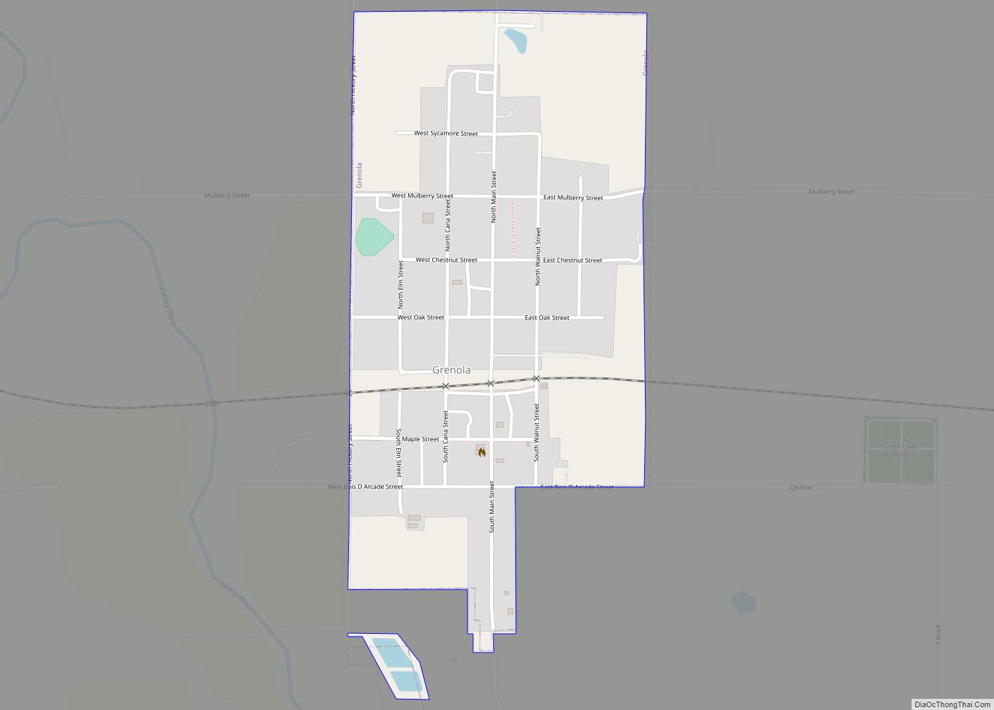 Map of Grenola city