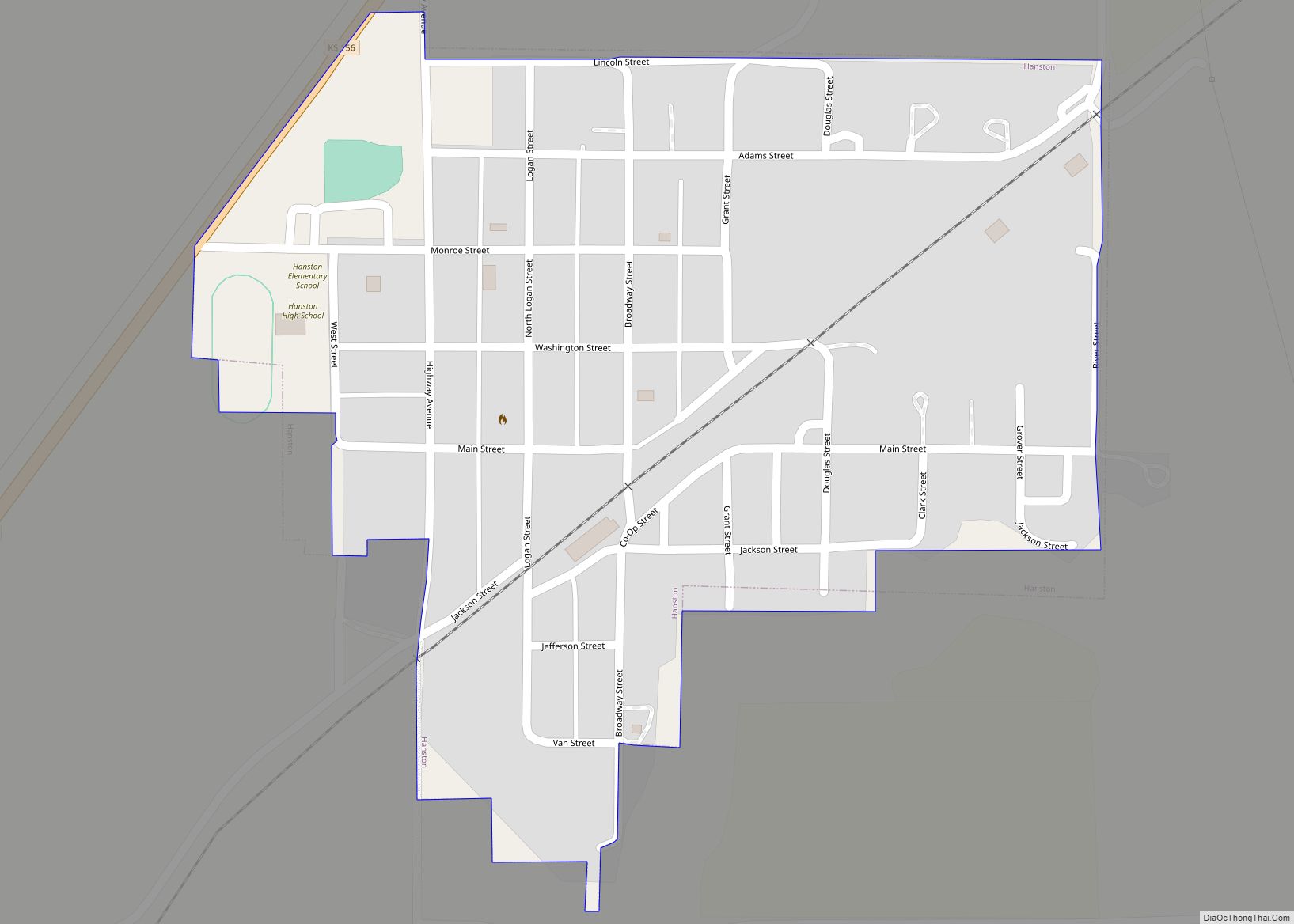 Map of Hanston city