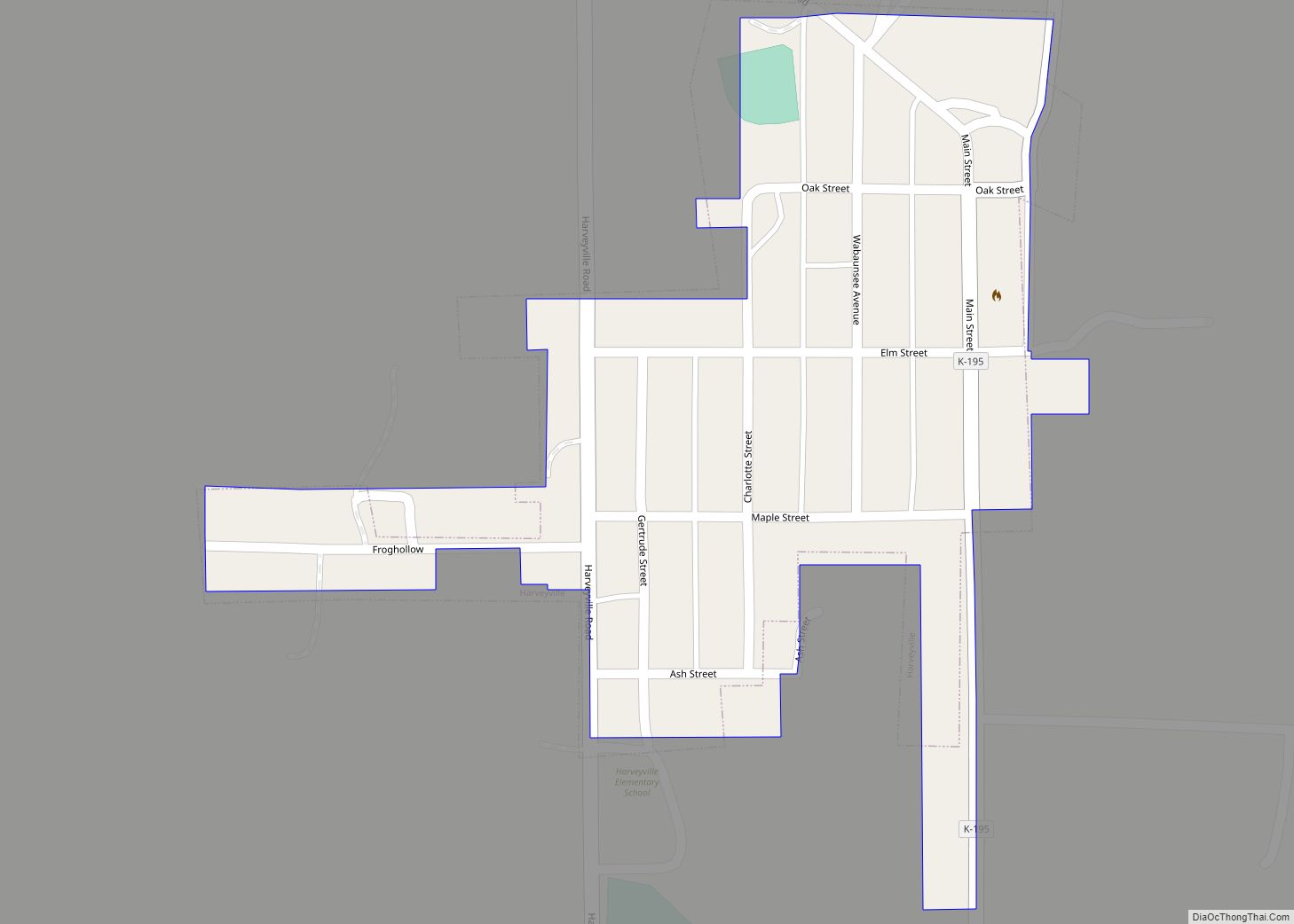 Map of Harveyville city