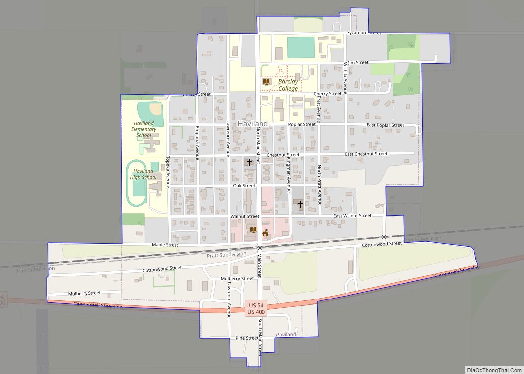 Map of Haviland city