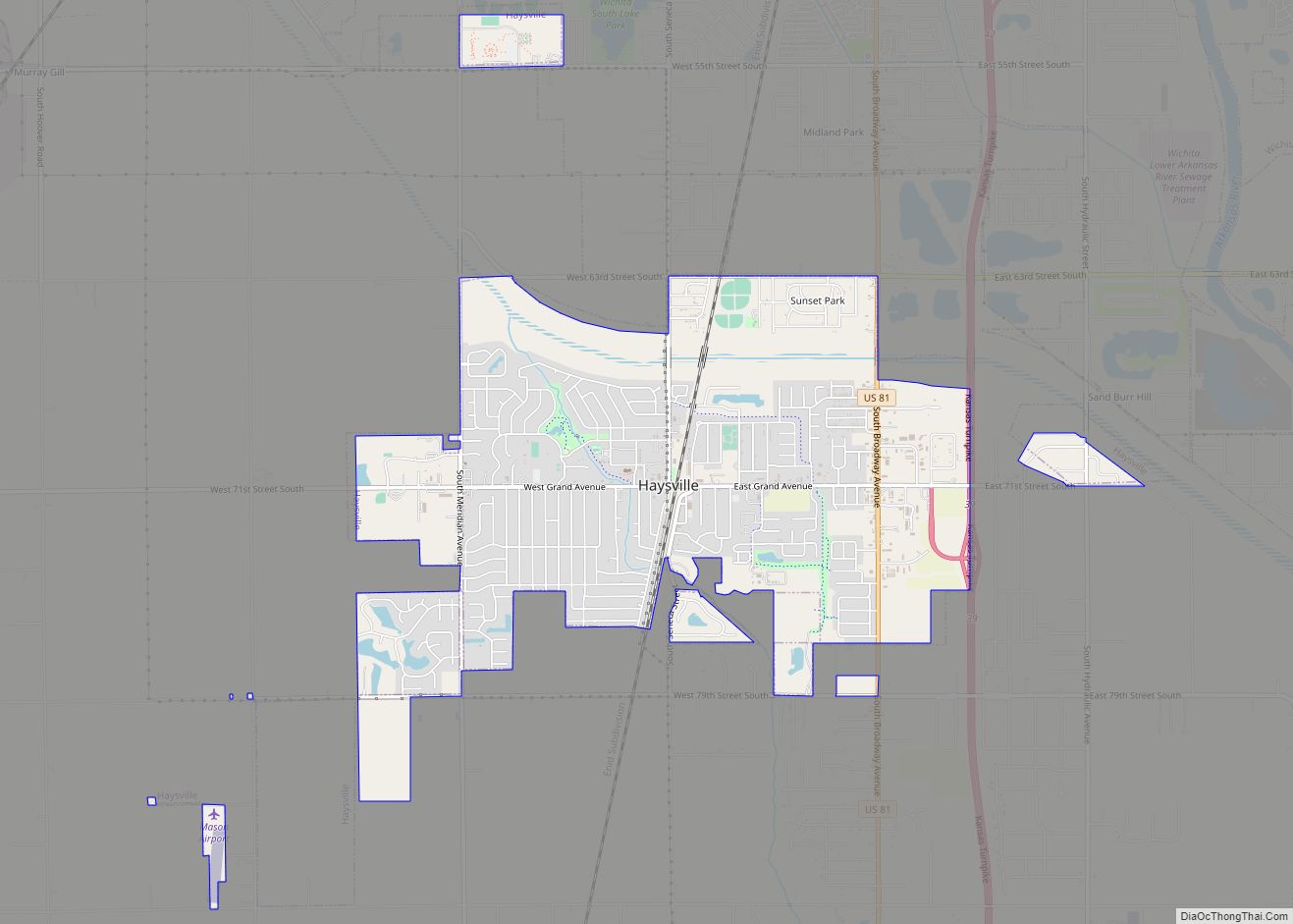 Map of Haysville city