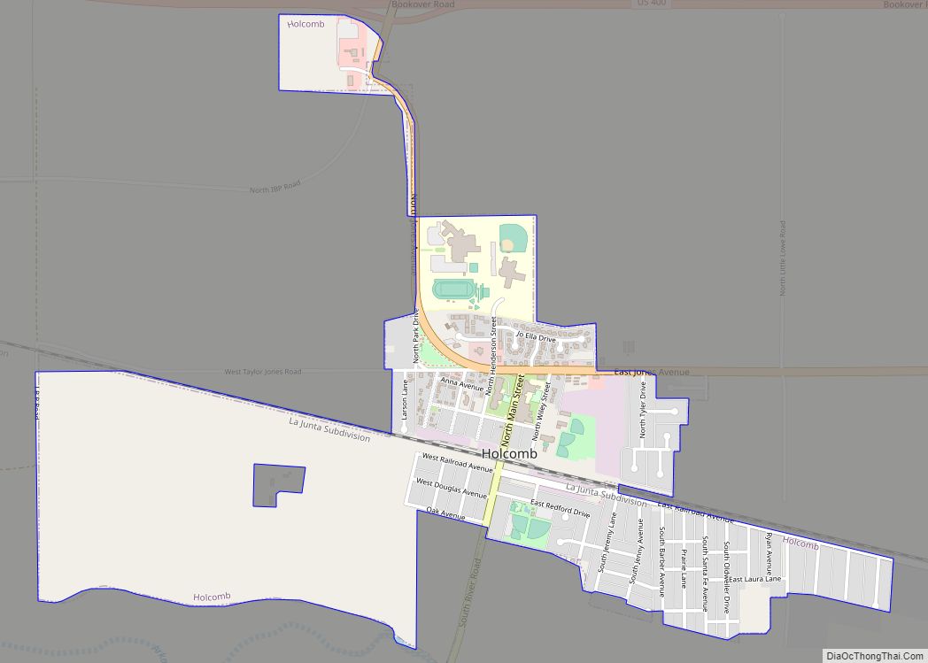 Map of Holcomb city