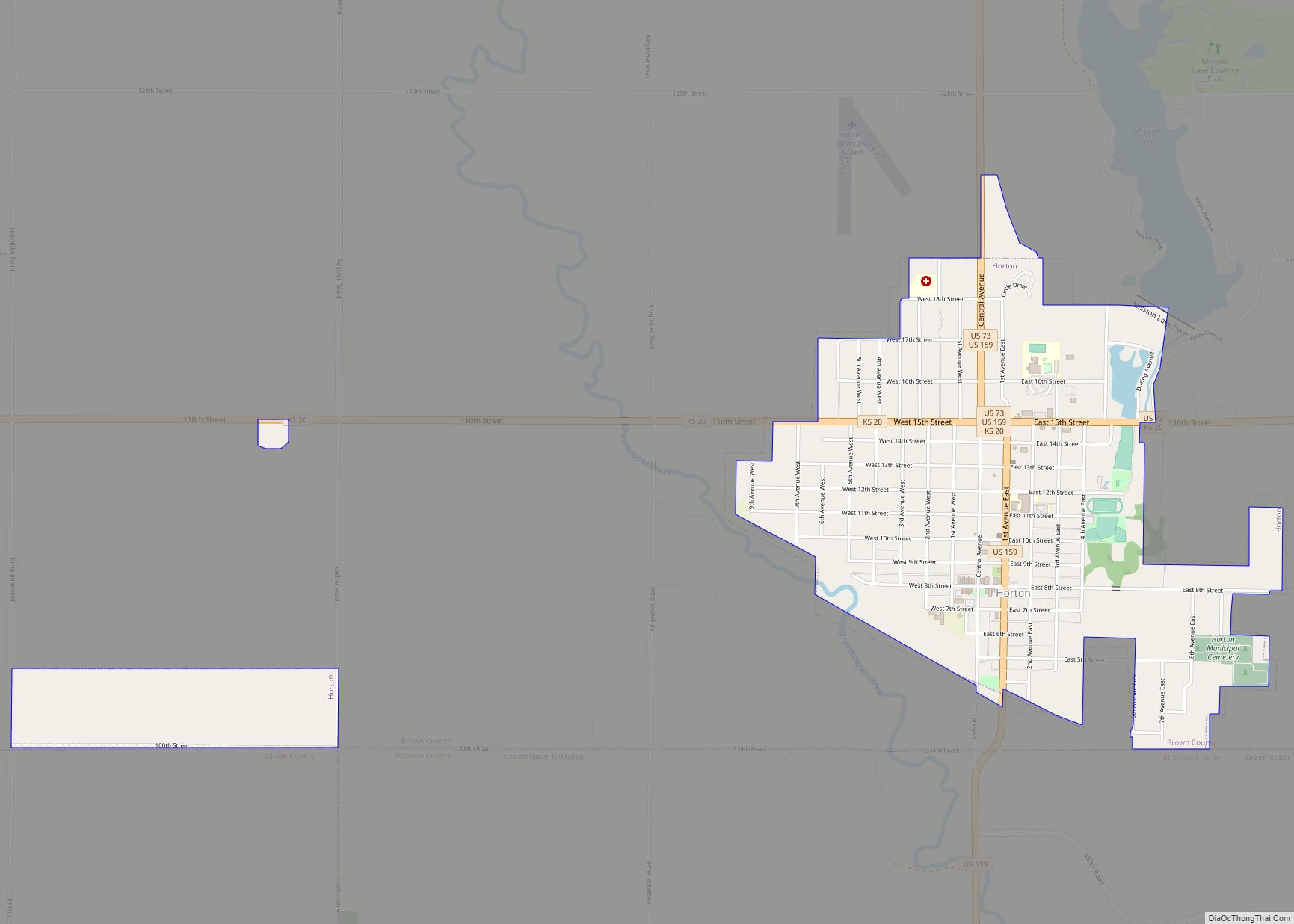 Map of Horton city