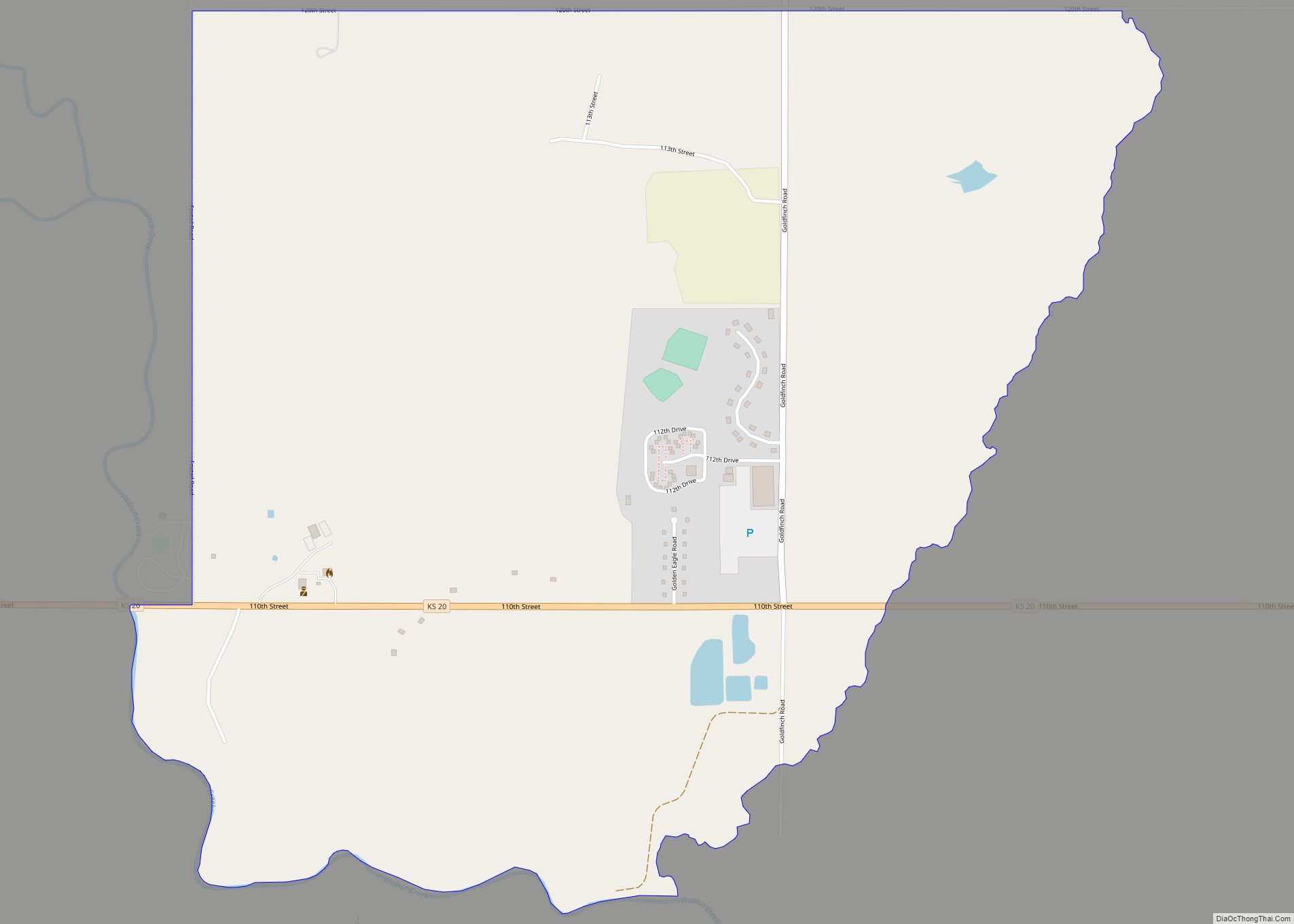 Map of Kickapoo Tribal Center CDP