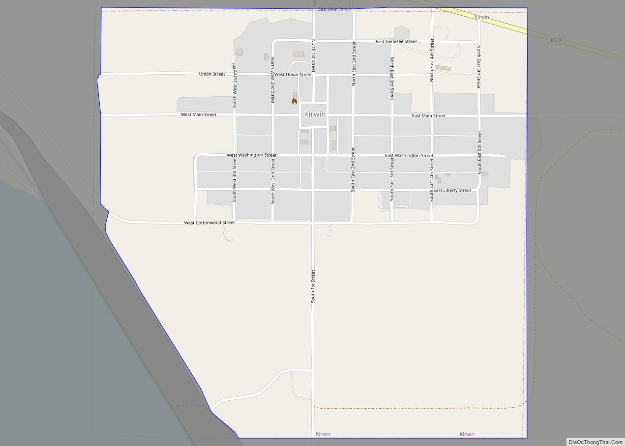 Map of Kirwin city