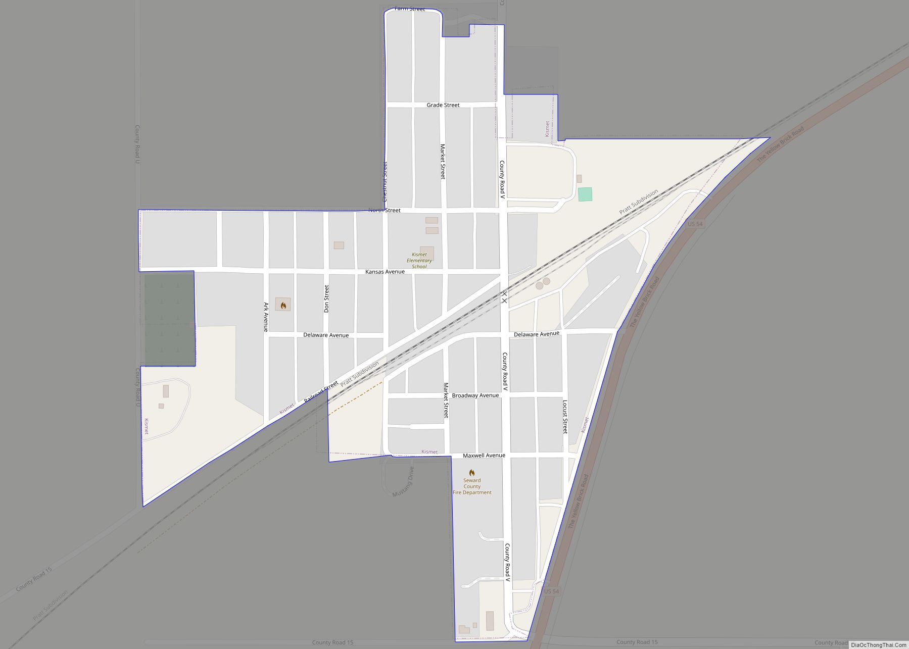 Map of Kismet city