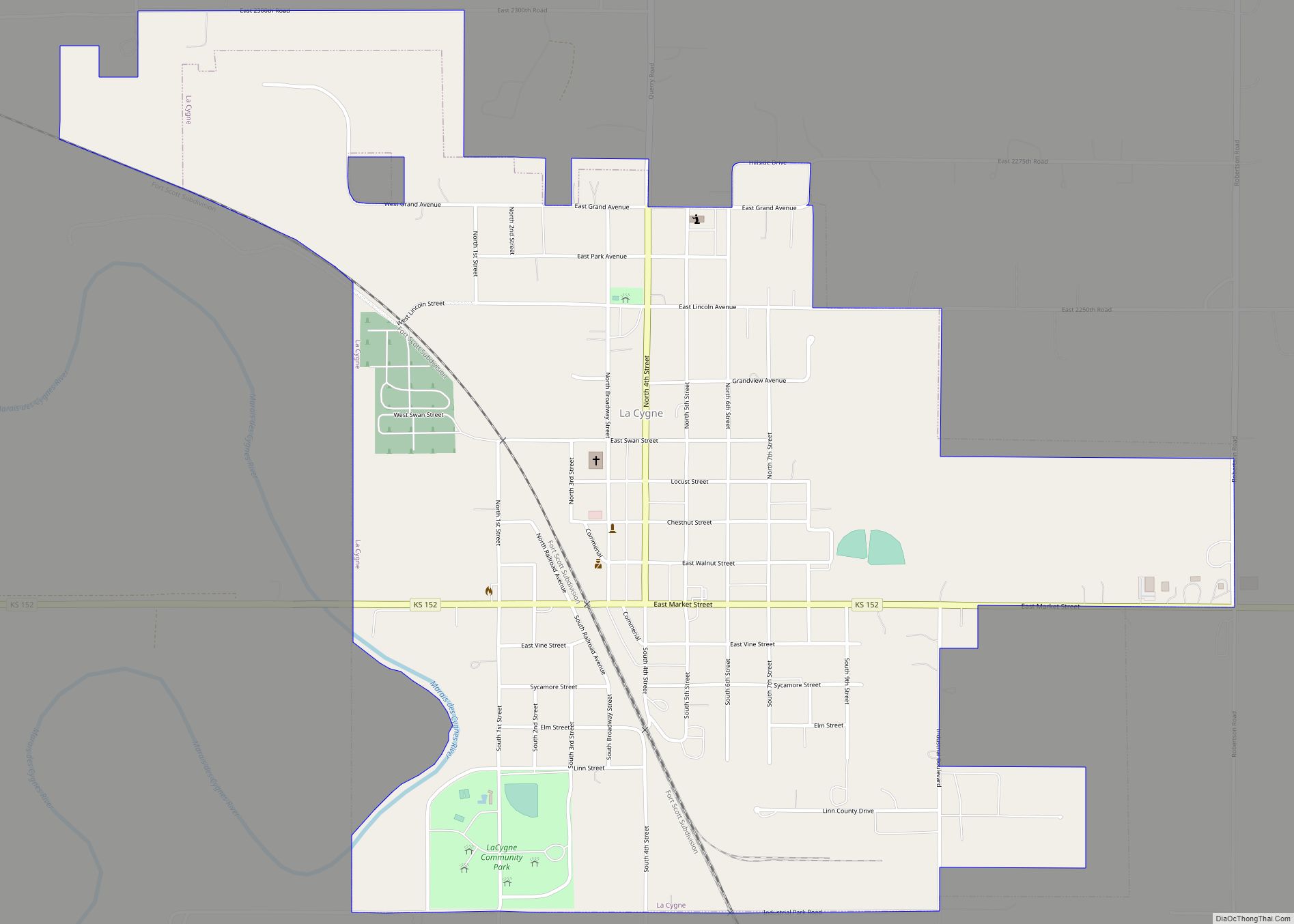 Map of La Cygne city