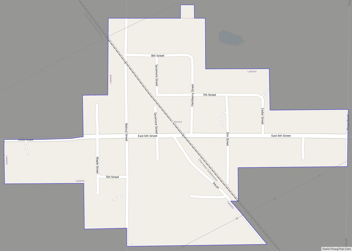 Map of Labette city