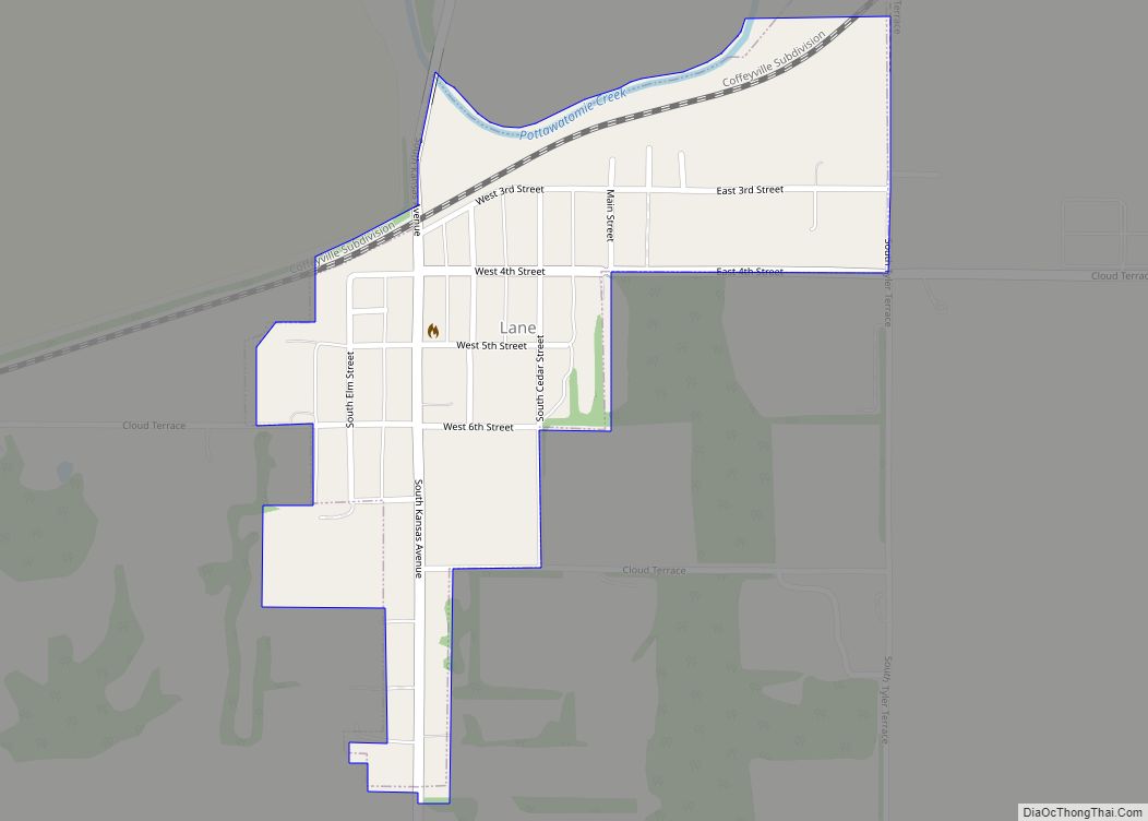 Map of Lane city