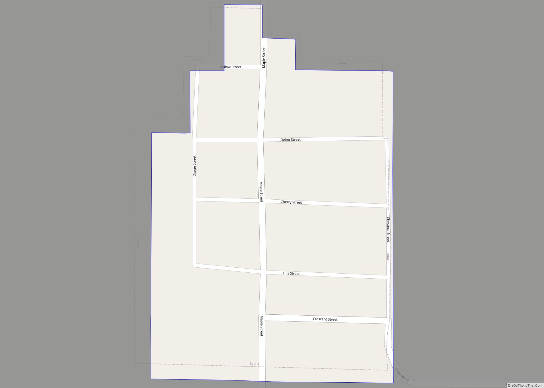 Map of Leona city