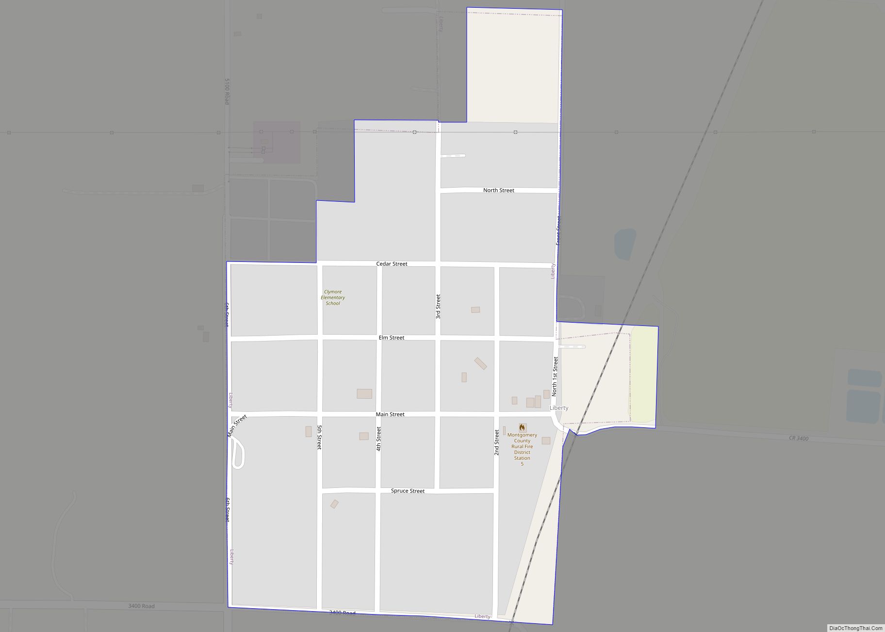 Map of Liberty city, Kansas
