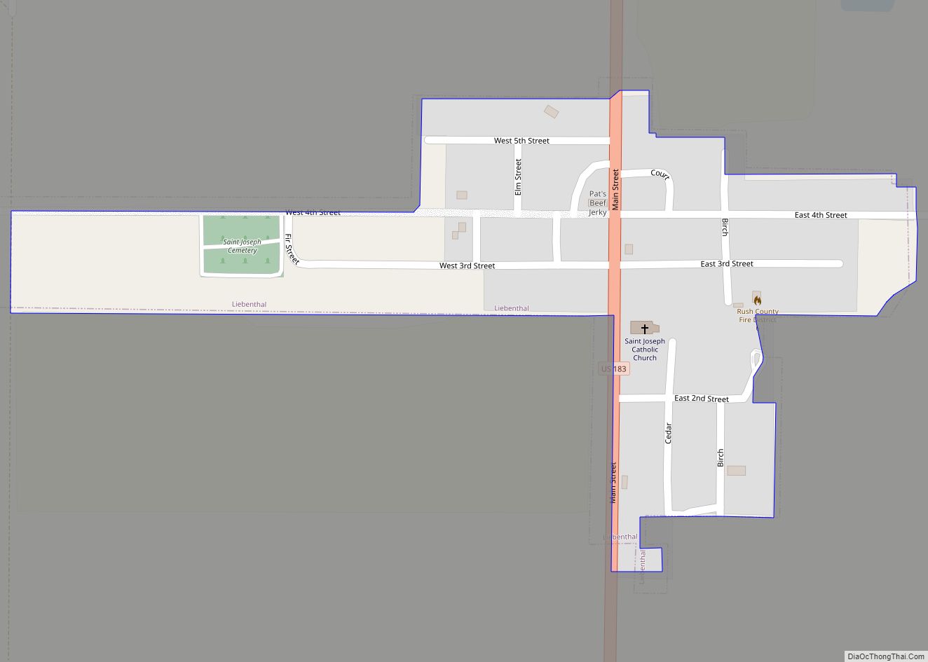 Map of Liebenthal city