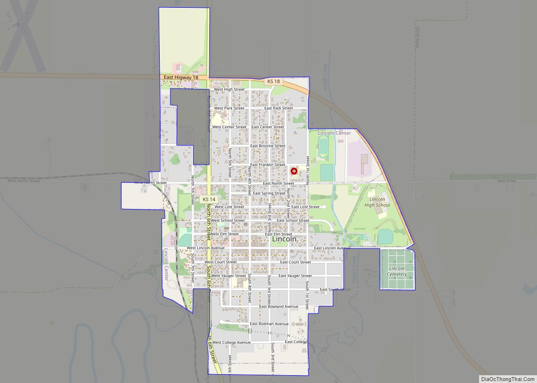 Map of Lincoln Center city