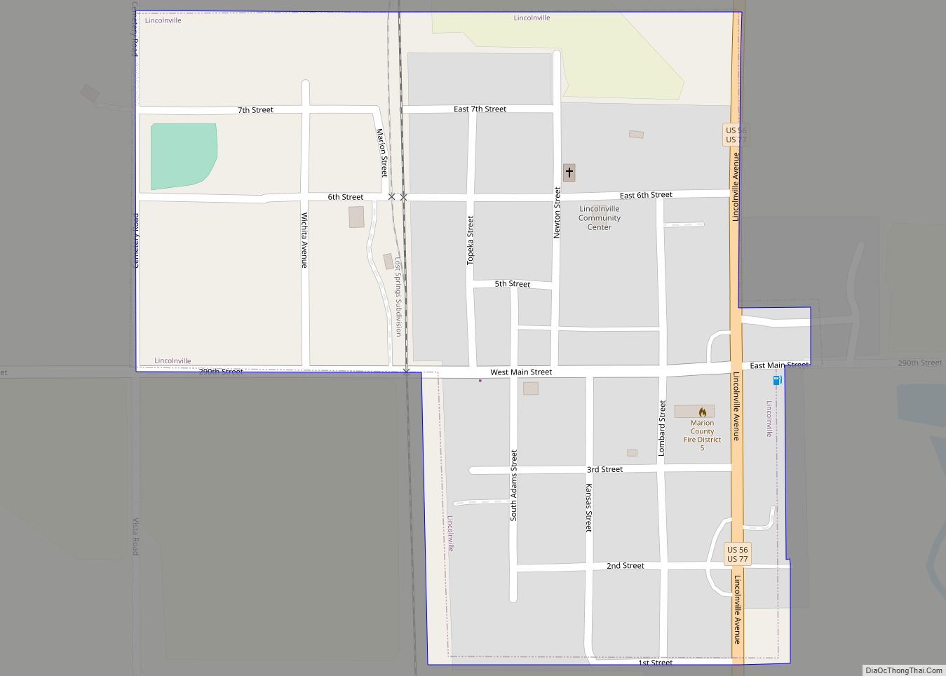 Map of Lincolnville city