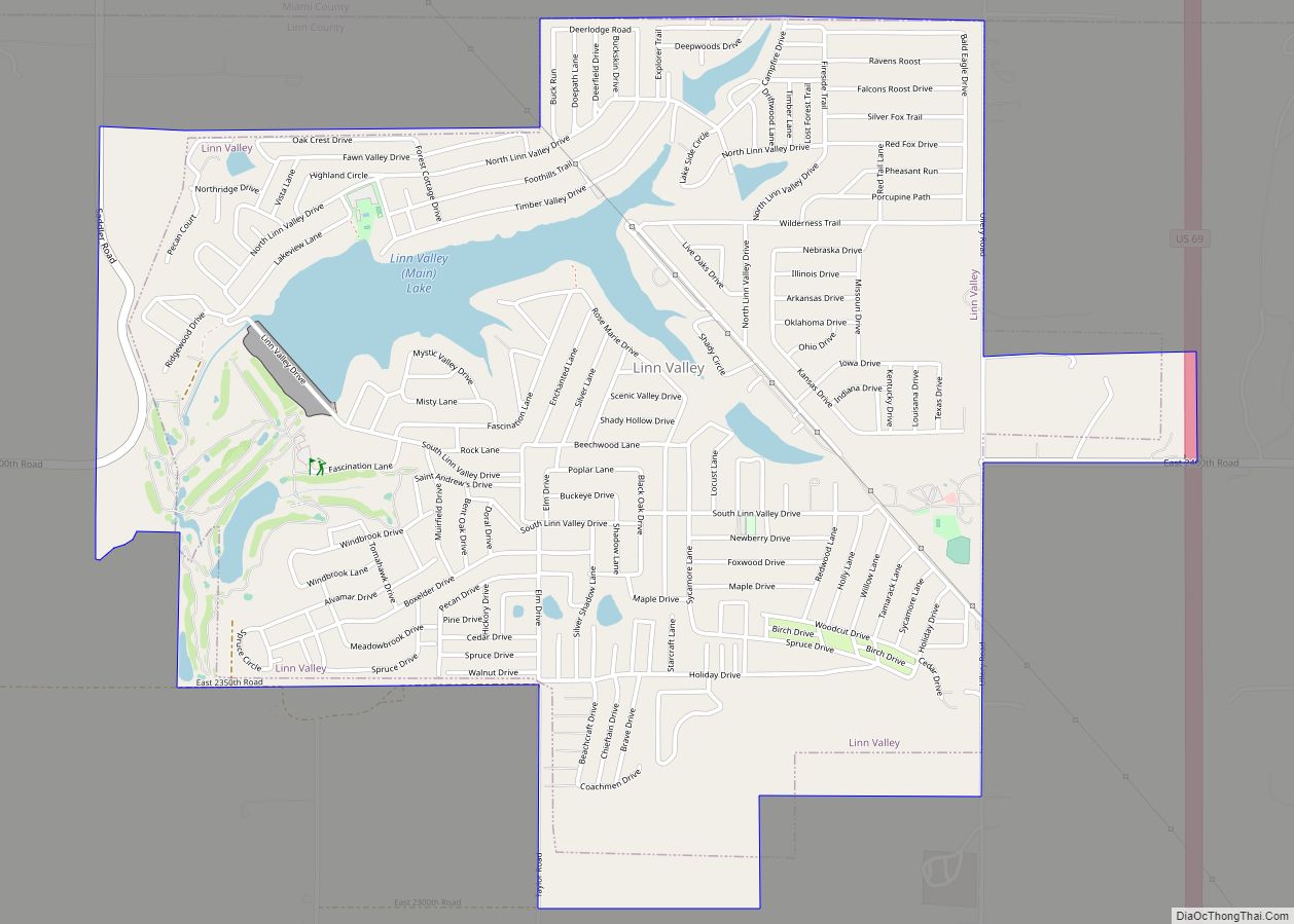 Map of Linn Valley city