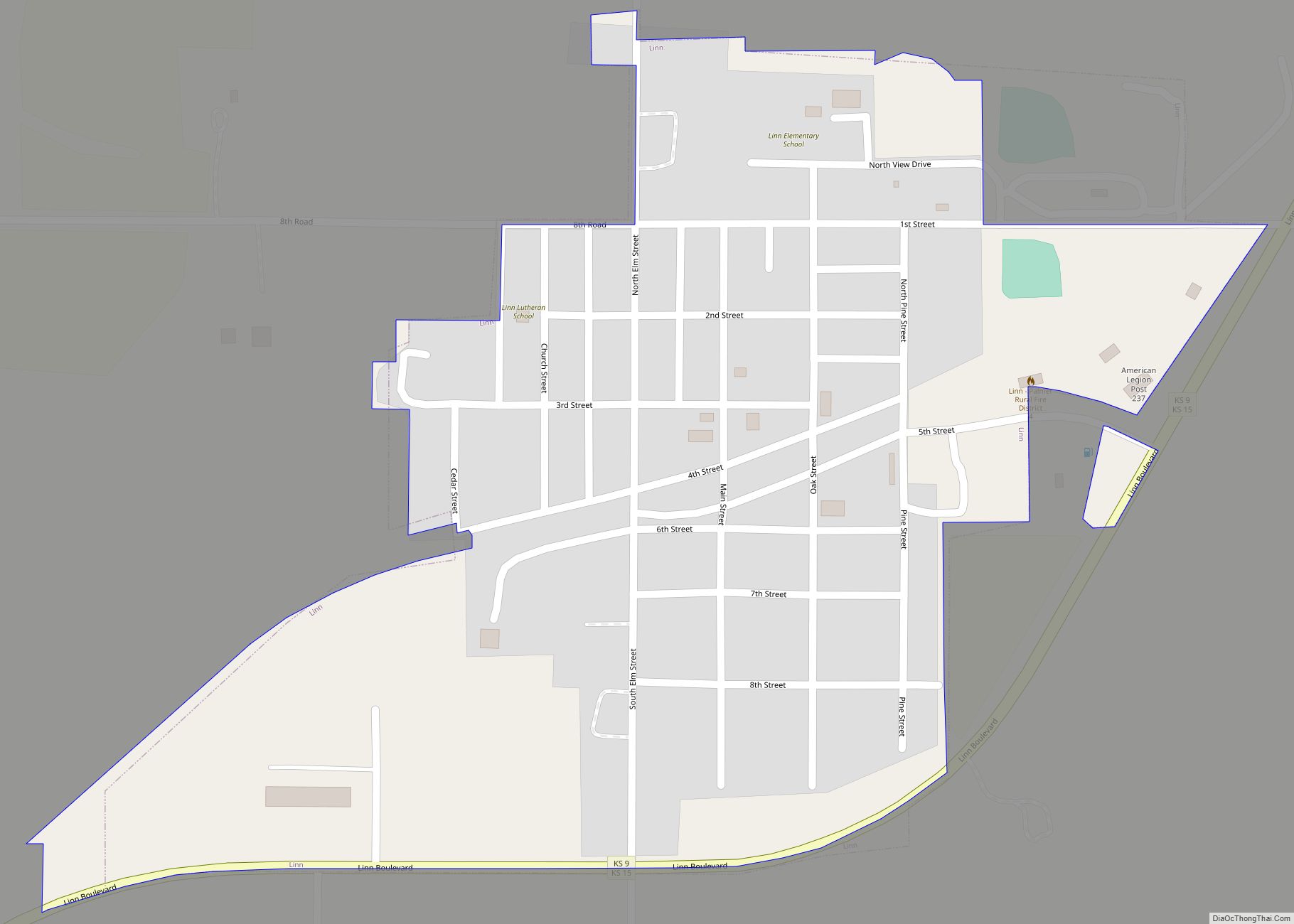 Map of Linn city