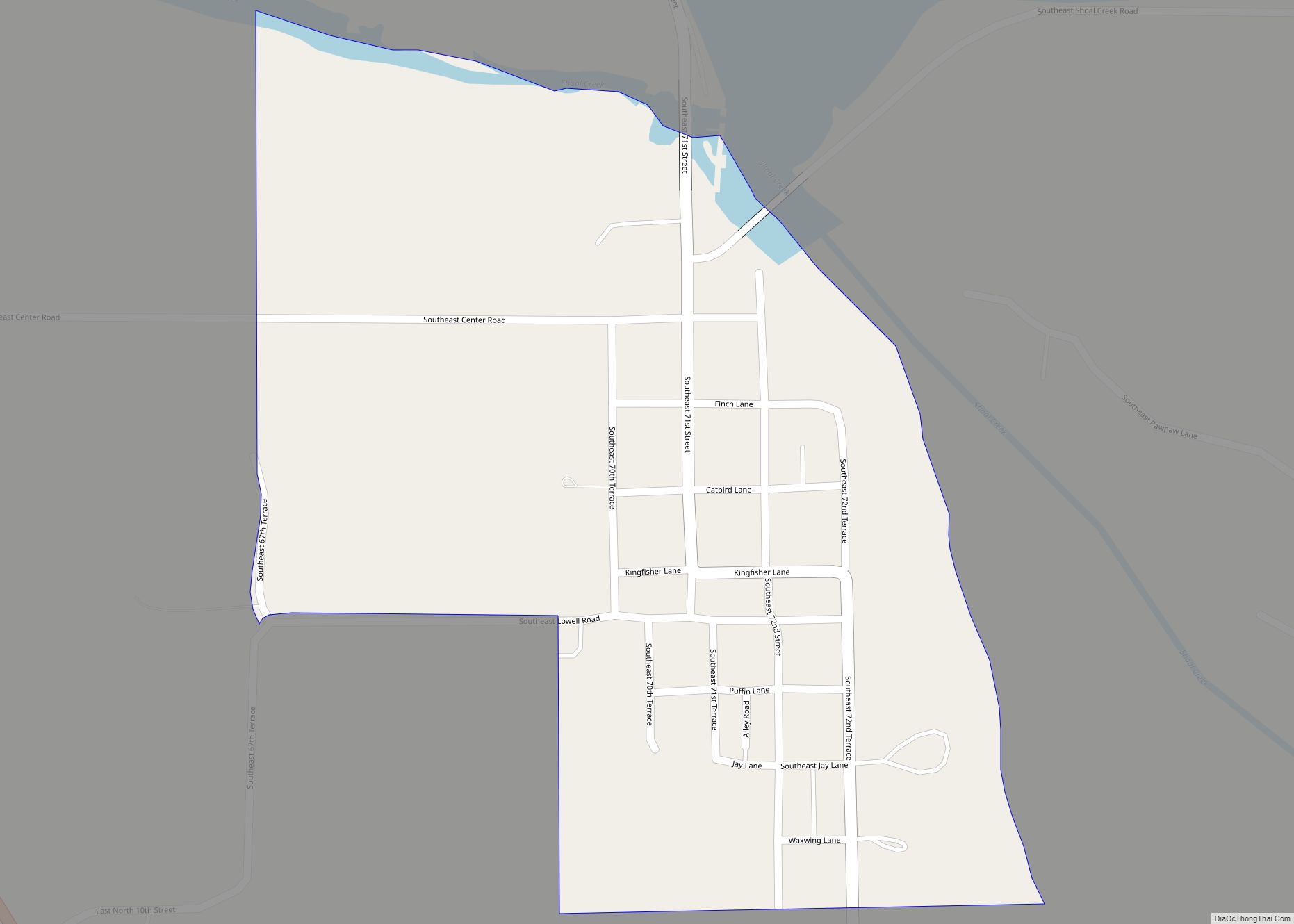 Map of Lowell CDP, Kansas