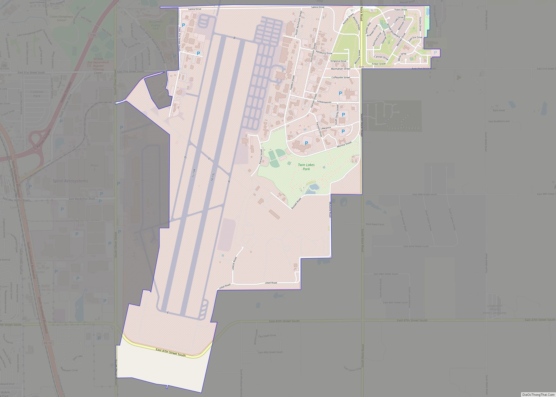 Map of McConnell AFB CDP