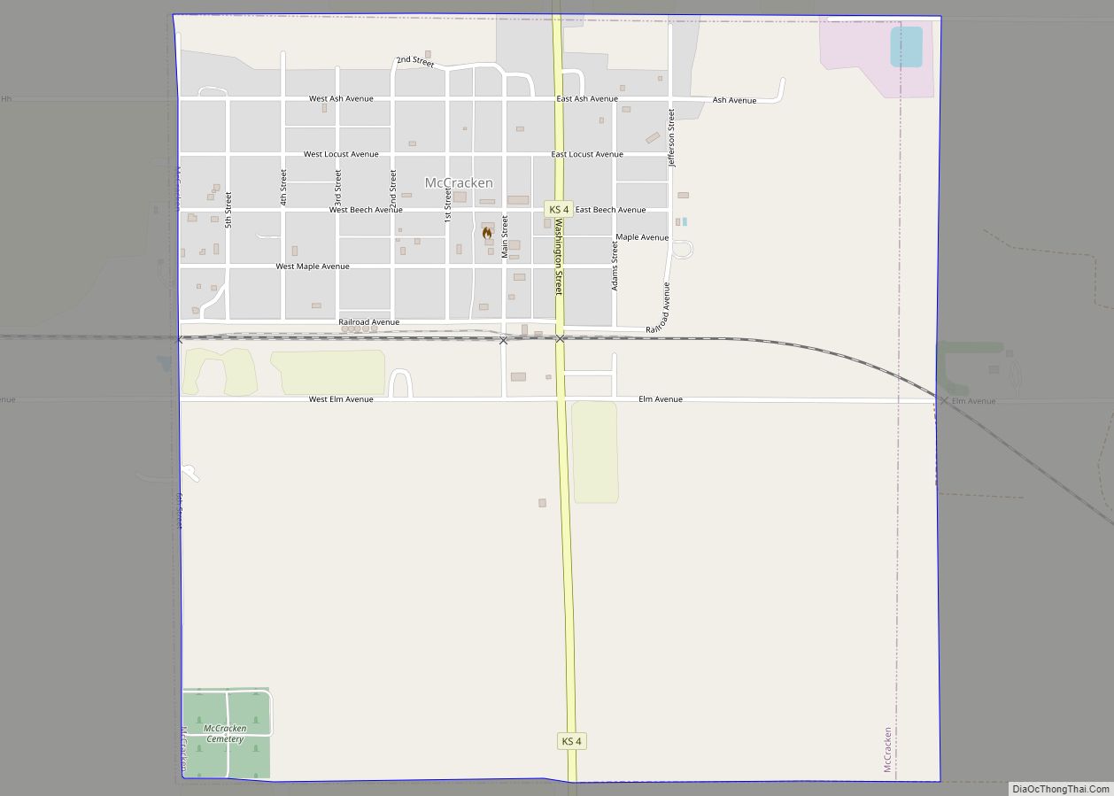 Map of McCracken city