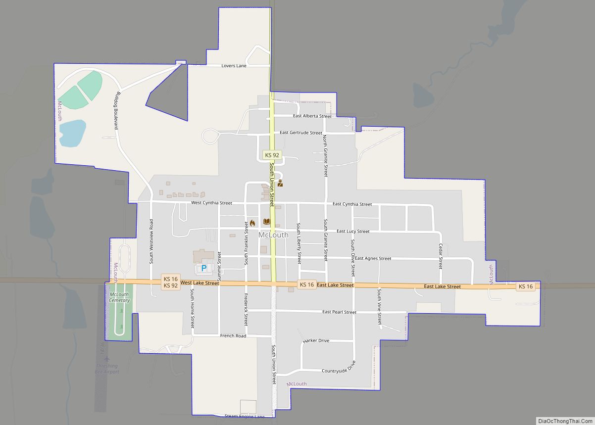 Map of McLouth city