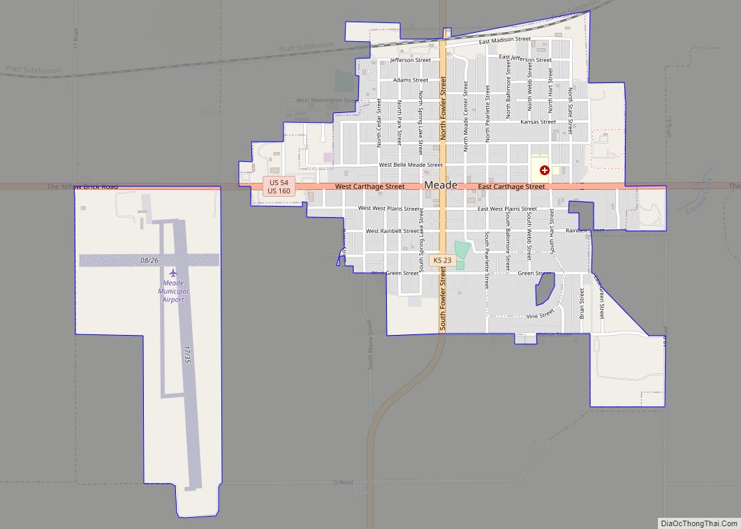 Map of Meade city