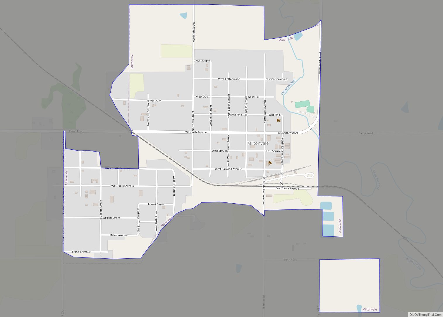 Map of Miltonvale city