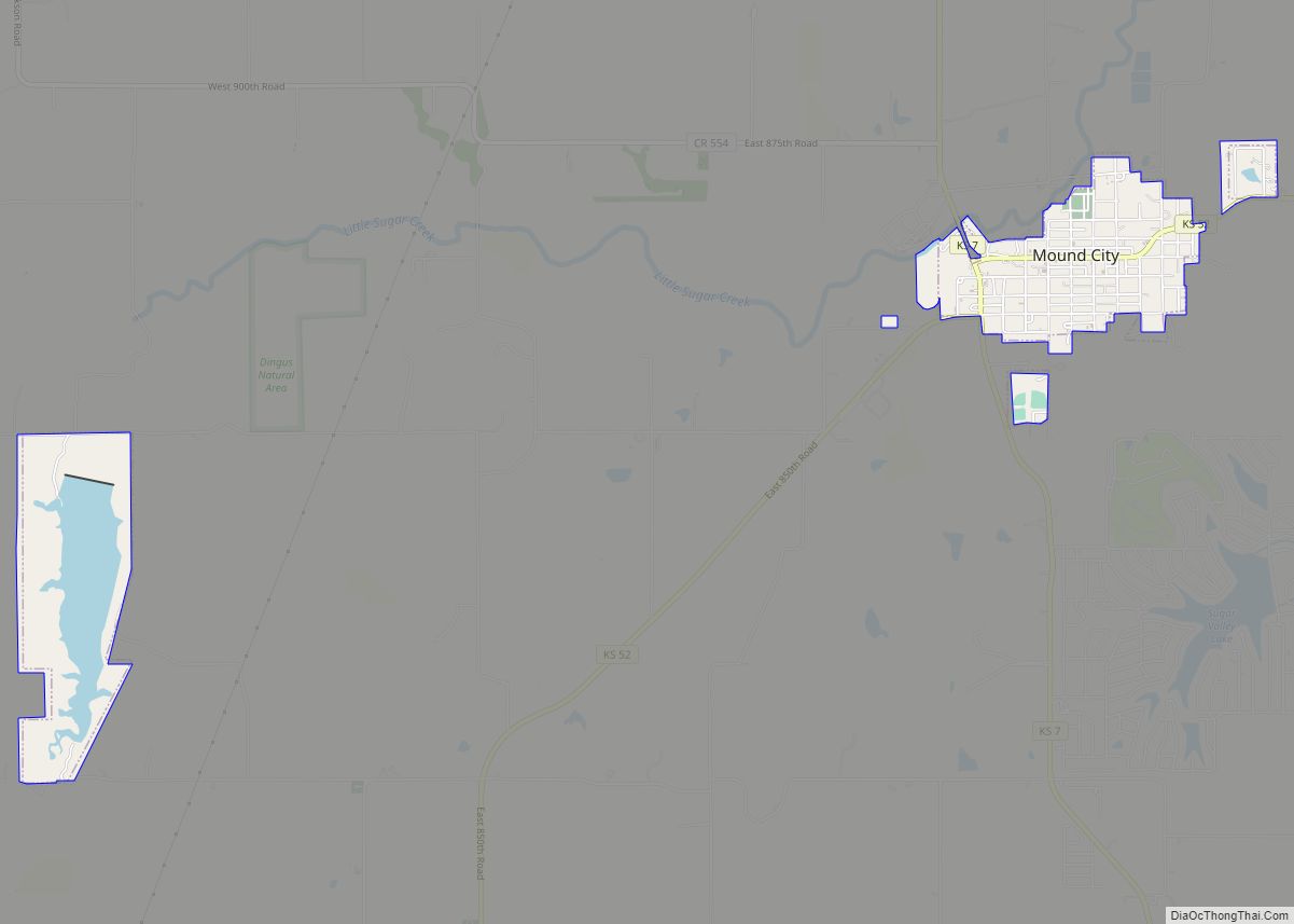 Map of Mound City, Kansas