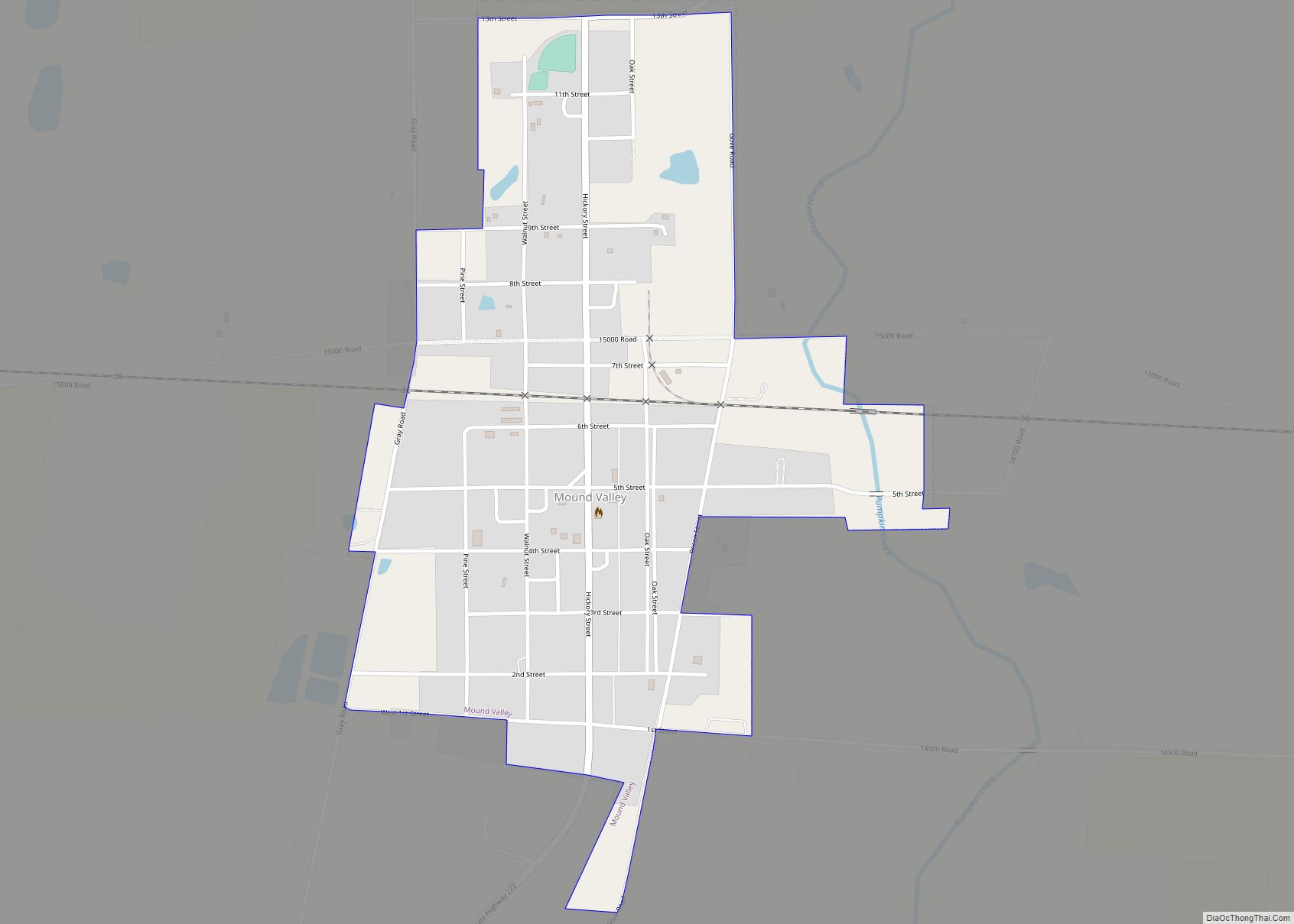 Map of Mound Valley city