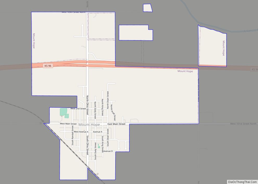 Map of Mount Hope city